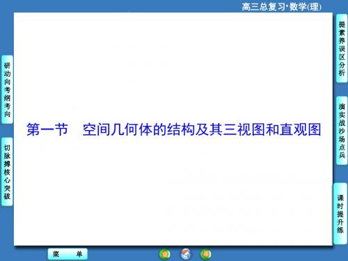 空间几何体的结构及其三视图和直观图