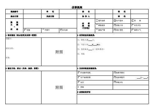 改善提案表