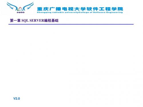 第一章 SQL SERVER编程基础