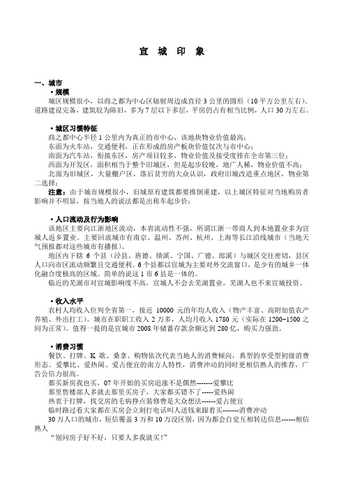 宣城房地产市场调查报告