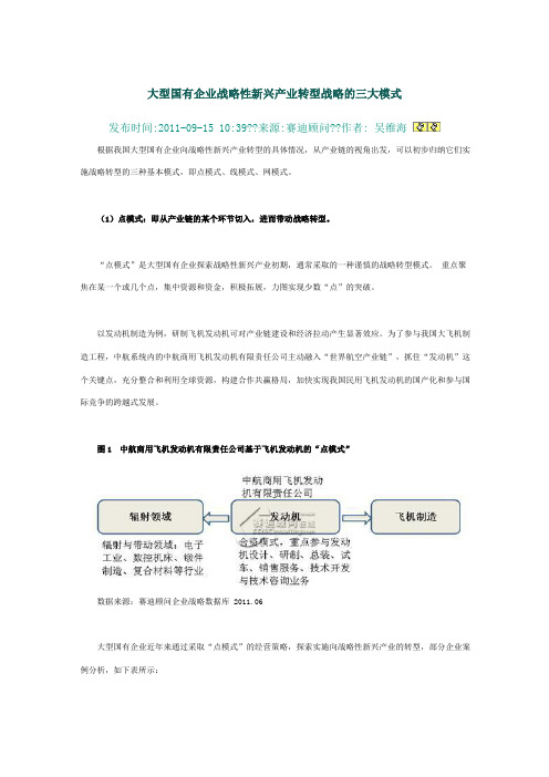 大型国有企业战略性新兴产业转型战略的三大模式