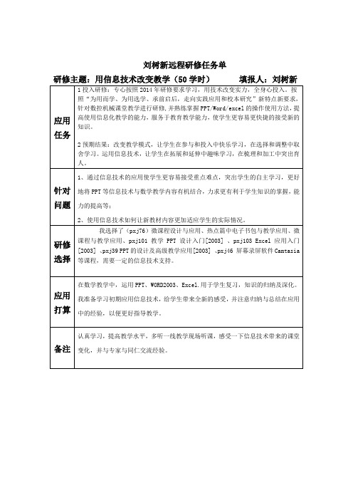 刘树新任务单