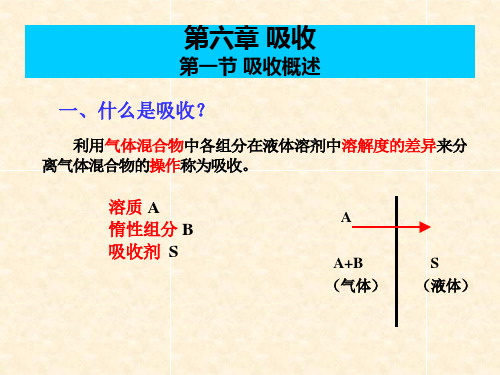 化工原理 第六章 吸收