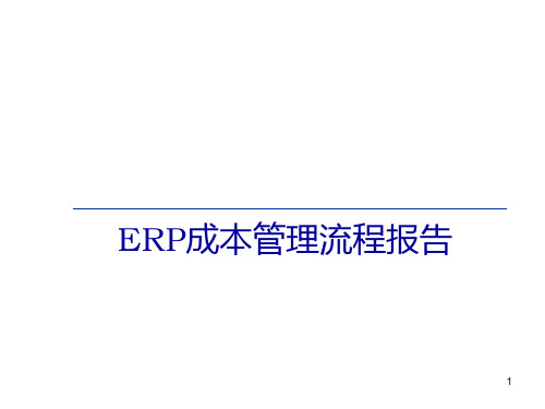 ERP成本流程PPT课件