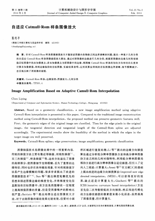 自适应Catmull-Rom样条图像放大