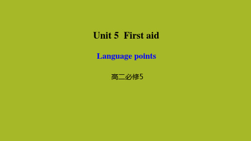 高中英语人教版必修五Unit5Firstaid-Languagepoints课件