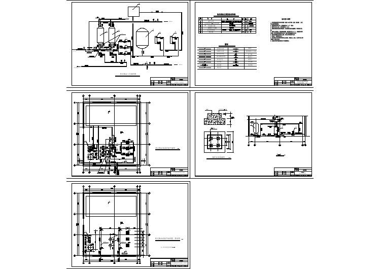 换热站平面及工艺流程图（共5张）