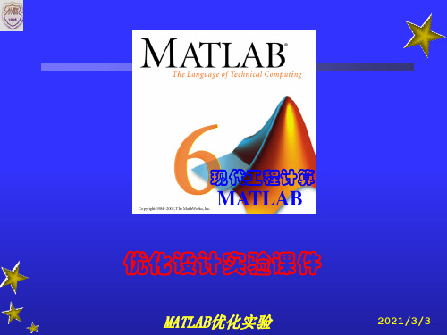 MATLAB优化的设计实验课件.ppt