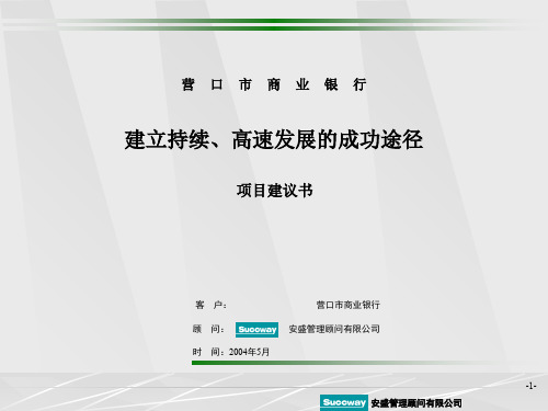 某集团管理顾问及项目管理知识建议书(PPT 171页)