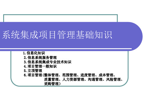 系统集成学习资料