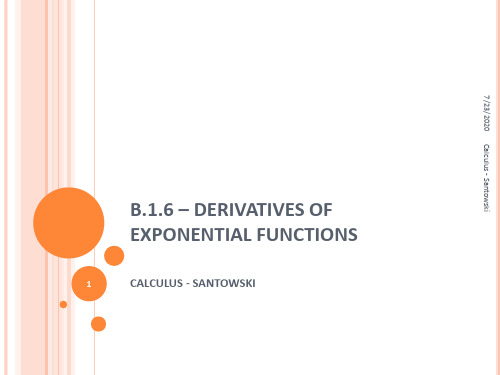 B16 – Derivatives of exponential functions：B16–指数函数求导