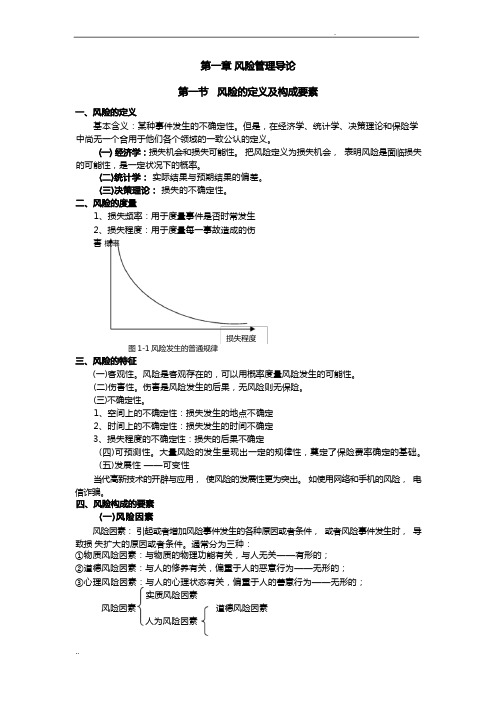 风险管理知识点-精简版