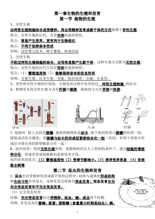 知识汇总-人教版生物八年级下册