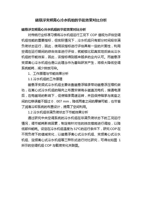 磁悬浮变频离心冷水机组的节能效果对比分析