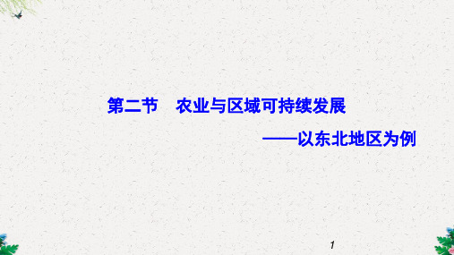 地理鲁教版必修三优化课件：第四单元+第二节+农业与区域可持续发展--以东北地区为例