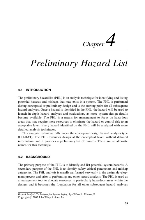 《风险评价技术及方法》 4._Preliminary_Hazard_List