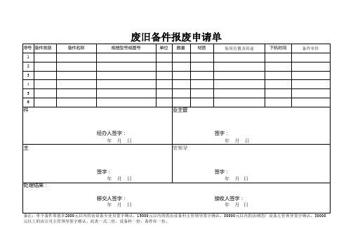 报废申请单(模版)