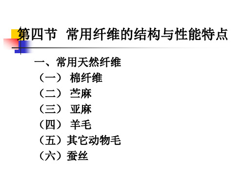 第一章 常用纤维性能