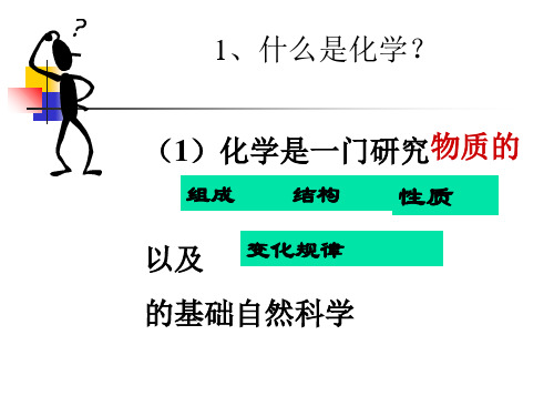 人教版九年上册化学第一单元 走进化学世界 复习课件(共57张PPT)