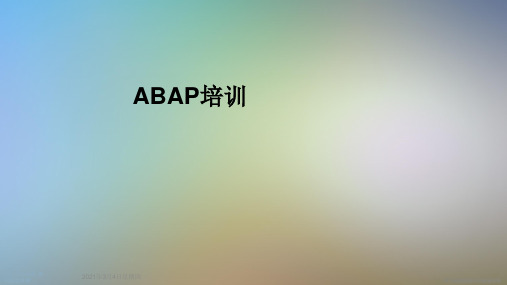 ABAP培训