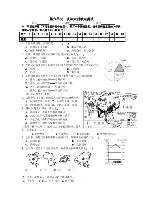 认识大洲单元测试