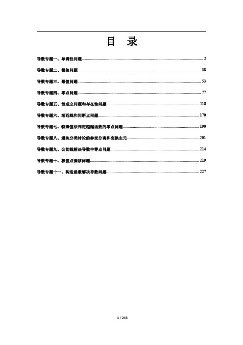 导数的11个专题(243页)