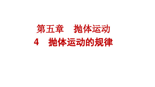 人教版高中物理必修第二册精品课件 第5章 抛体运动 4 抛体运动的规律 (2)