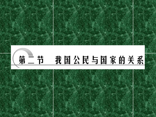 2011年高考政治(大纲版)一轮复习精品课件政治常识2-2我国公民与国家的关系