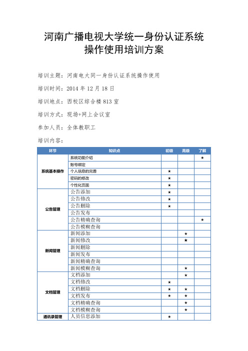 河南广播电视大学统一身份认证系统