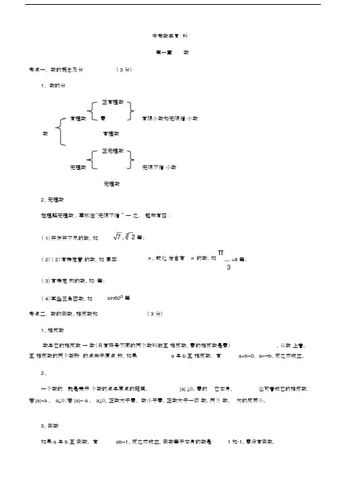 上海初中中考数学学习知识点总结计划新.docx