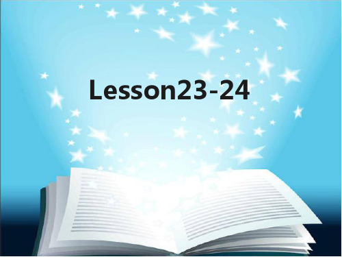 新概念一Lesson23-24