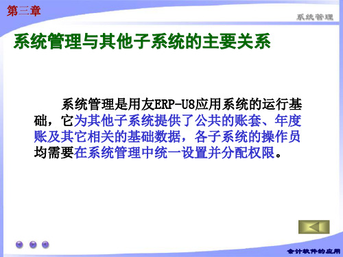 会计信息系统 用友U8.72-第二章 系统管理