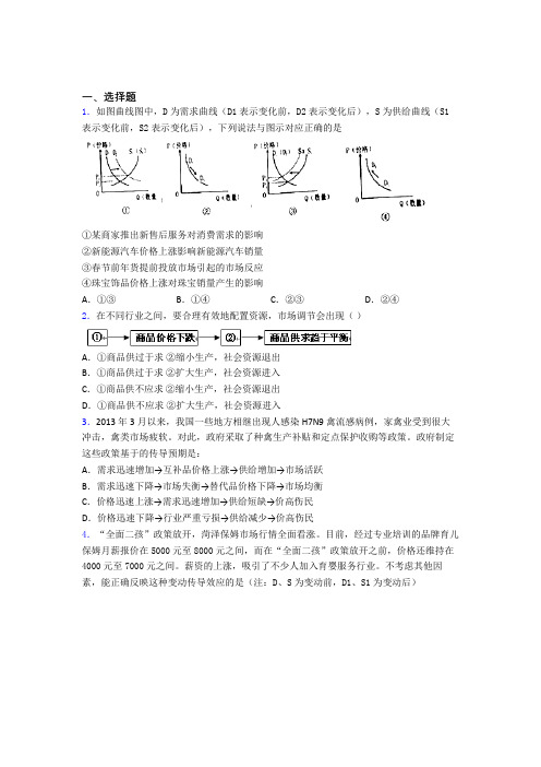 2021《新高考政治》最新时事政治—价格变动对互替商品需求影响的知识点总复习有答案解析