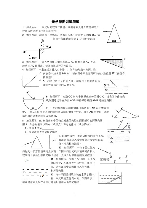 光学作图训练精练