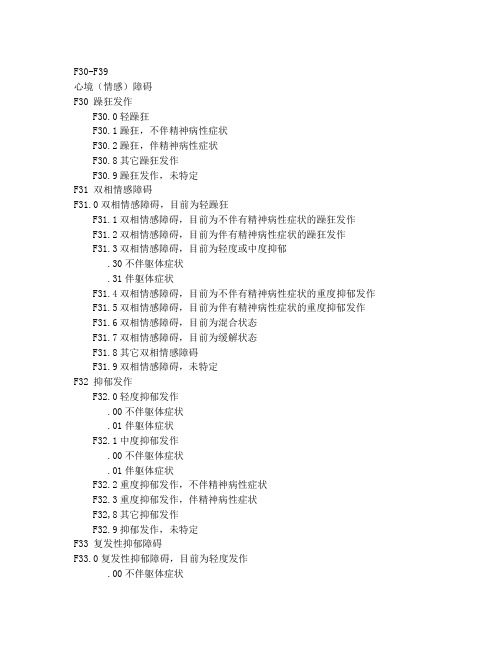 ICD-10孤独症和多动症部分