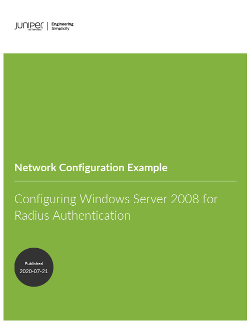 配置网络准入Windows Server  for Radius Atuhentication