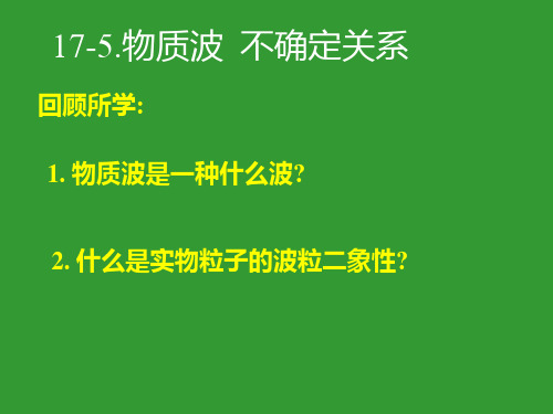 人教版物理选修3-5《不确定性关系》ppt课件(40页) 