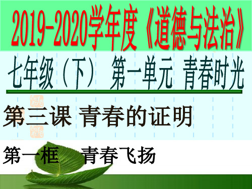 人教版道德与法治七年级下册 3.1 青春飞扬 课件共73张PPT