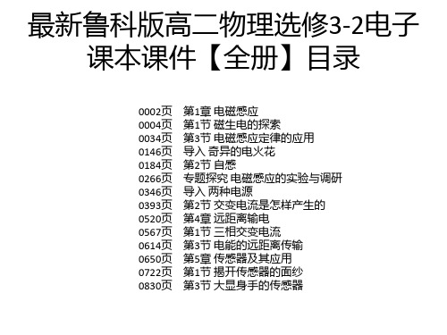 最新鲁科版高二物理选修3-2电子课本课件【全册】