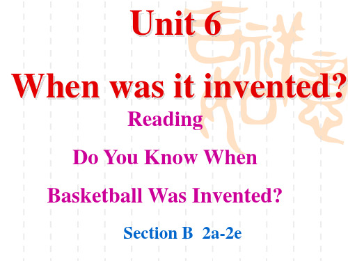 人教版九年级英语第六单元Unit6 SectionB-2(2a-2d)