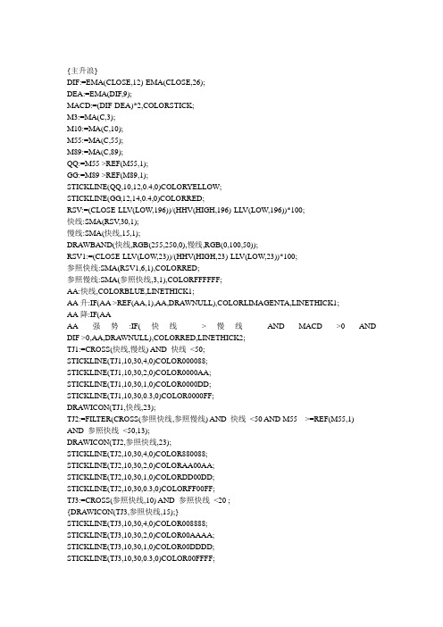 通达信指标——主升浪(副图)