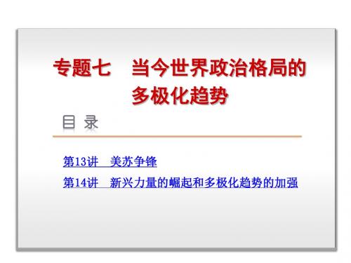 2014届高考历史一轮复习课件：专题7-当今世界政治格局的多极化趋势-历史-人民版