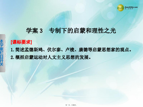 高中历史 6.3 专制下的启蒙和理性之光课件 人民版必修3