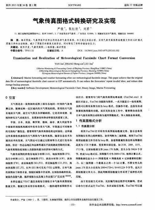 气象传真图格式转换研究及实现