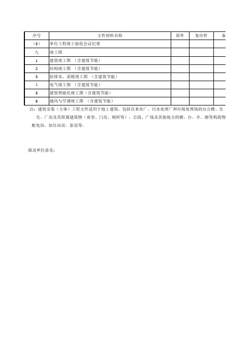 建设工程施工资料目录-湖北完整