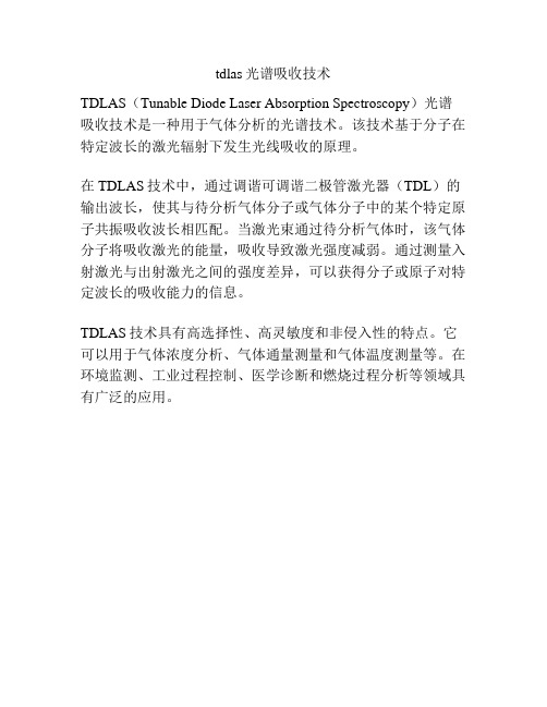 tdlas光谱吸收技术