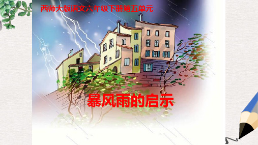 六年级语文下册 暴风雨的启示课件 西师大版