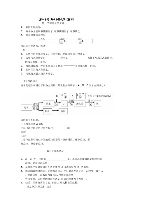 第六单元  海水中的化学复习.docx