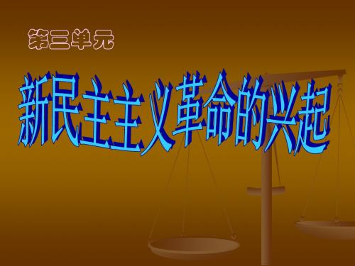 【初中历史】中考复习:新民主主义革命的兴起PPT课件