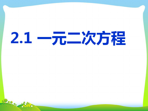 2021年浙教版八年级数学下册第二章《一元二次方程》精品课件 (2).ppt